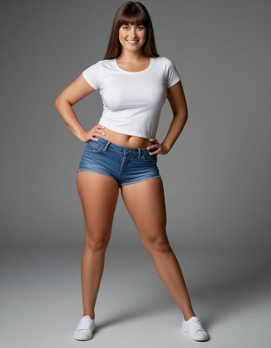 8K, UHD, hyper-photorealistic in dim lighting, A woman, (30 year old woman, 5 foot 6 inches tall, 160 pounds, thick buil