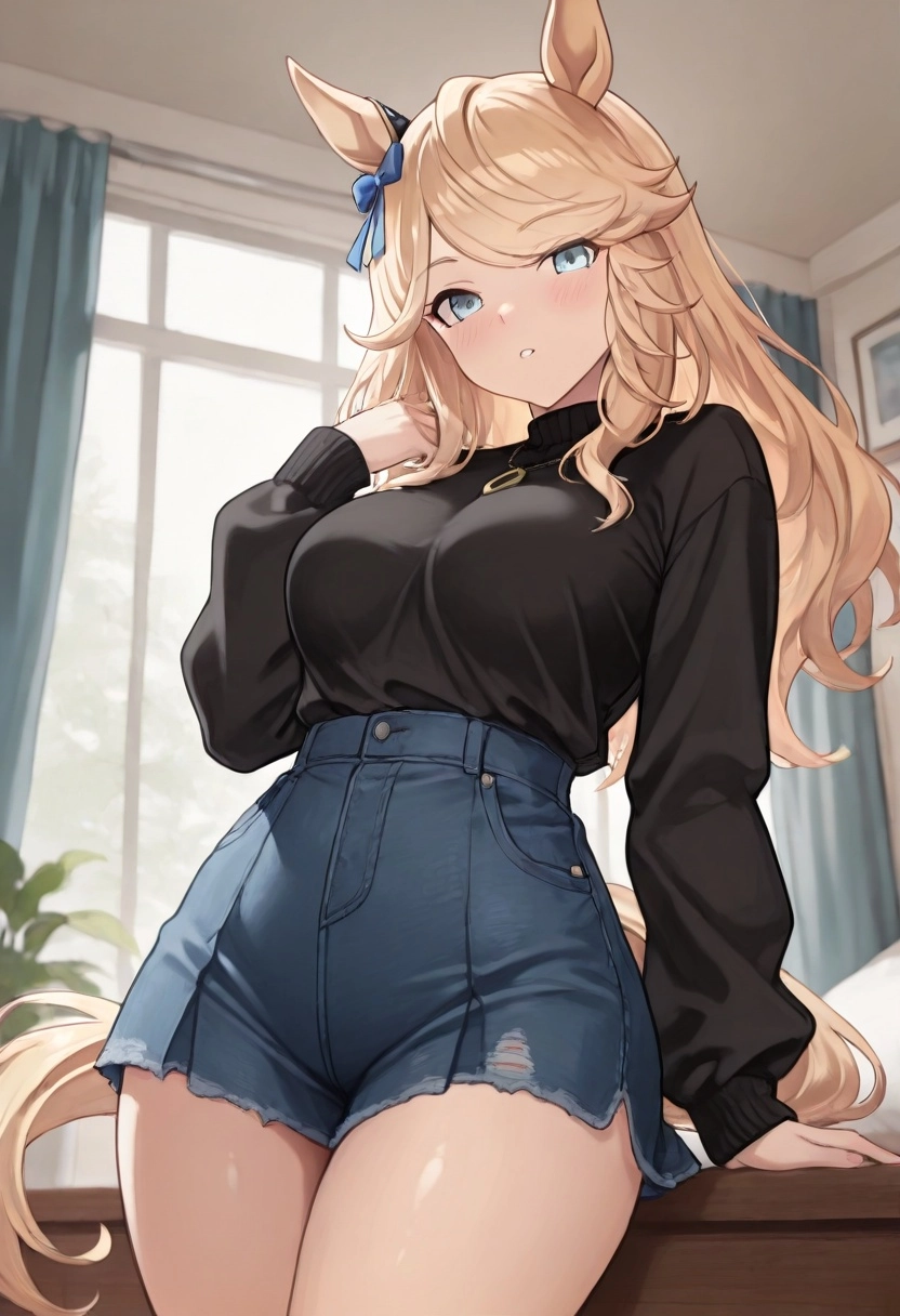 Gold City(Umamusume),sexy pose, clothed female 