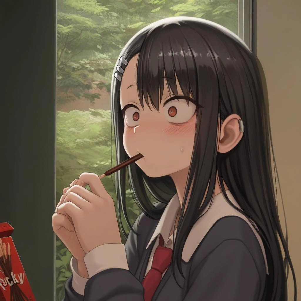 Mexican nagatoro eating pocky
