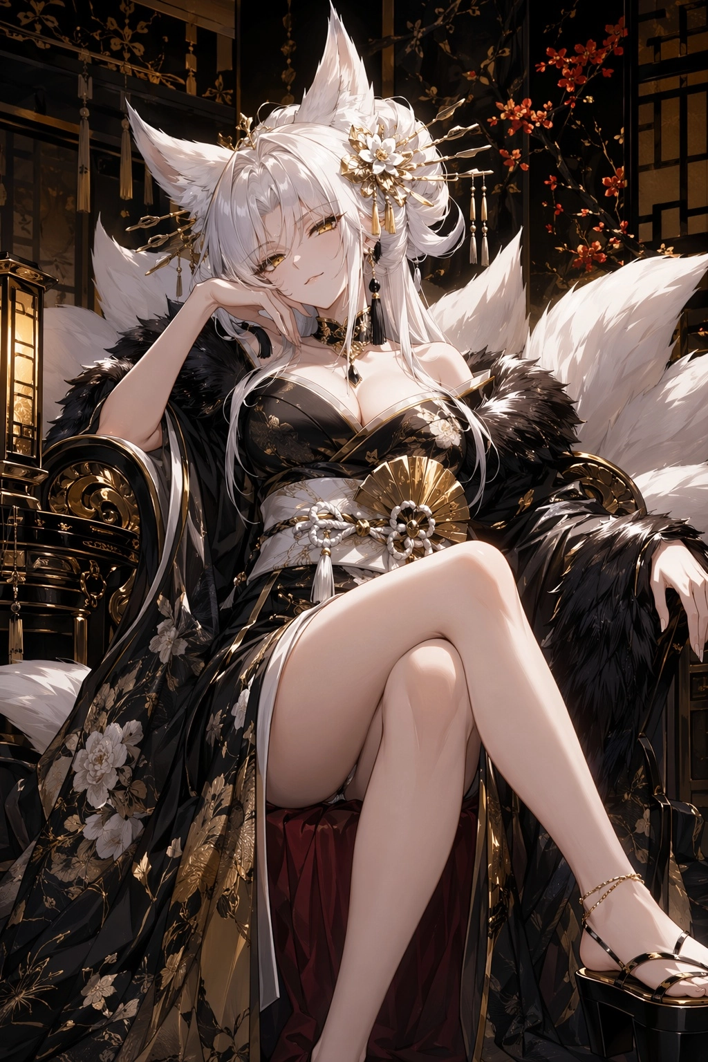 Masterpiece, ultra-detailed 8K anime manga illustration of Hinari, a beautiful, extremely arrogant and seductive Japanes