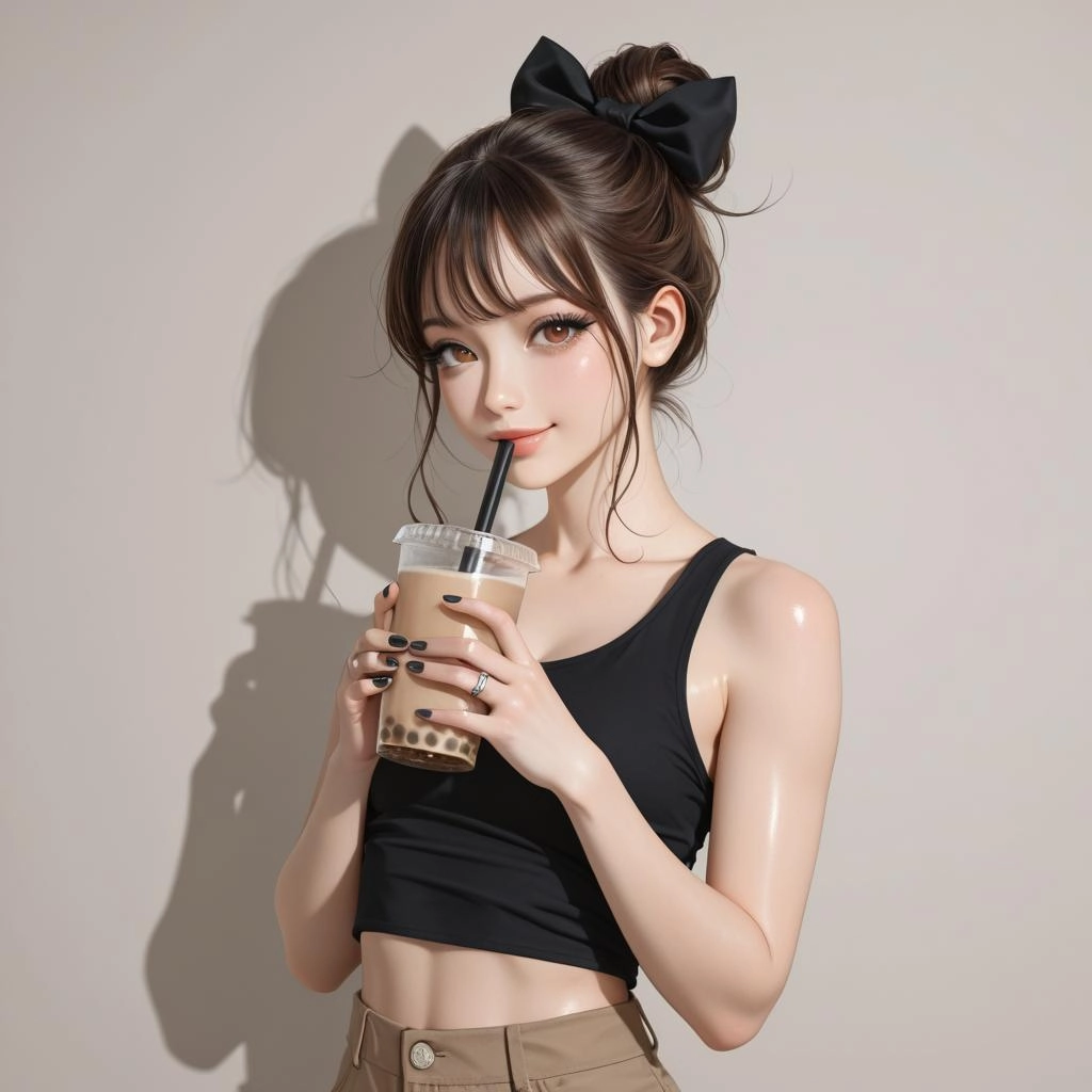 Artist by genicecream, masterpiece,best quality,amazing quality,absurdres, perfect face, @moistchichi, pretty girl, 1gir