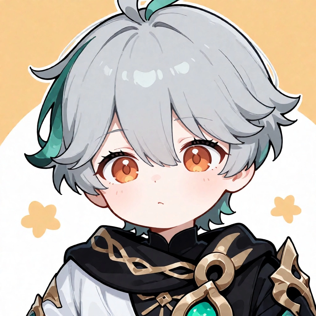 cute anime boy genshin impact style