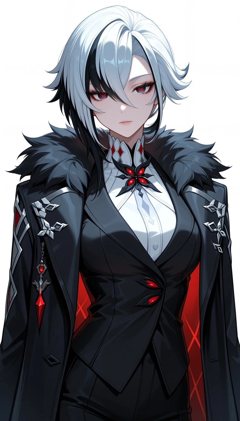 score_9, score_8_up, score_7_up, score_6_up, source_anime, 
1girl, solo, arlecchino (genshin impact), black hair with wh