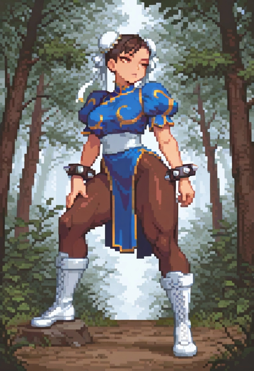 chun-li, medium breasts, fighting scene, street fighter game