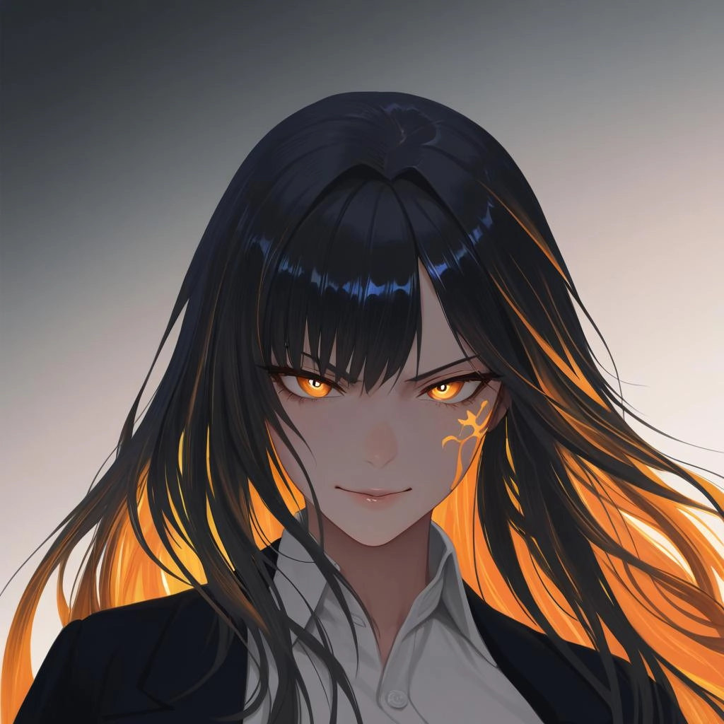 Prompt: Stylized digital painting of a serene, confident woman’s portrait in ultra-high detail, her flowing hair rendere