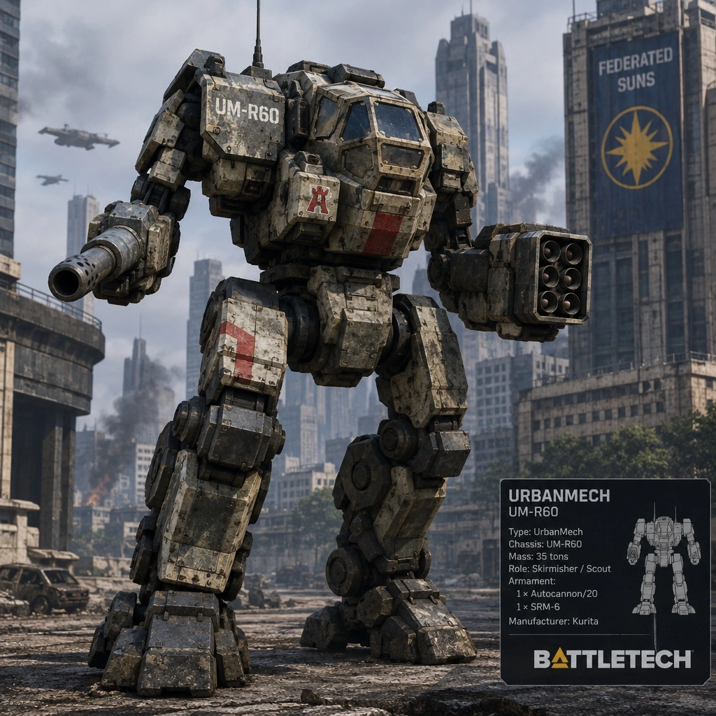 UrbanMech BattleMech of the BattleTech Universe
