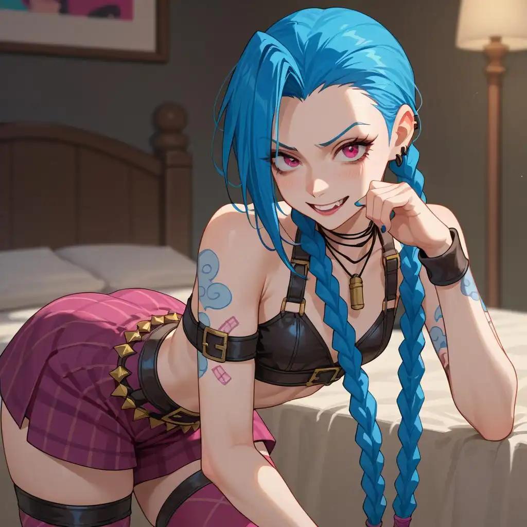 Pony Diffusion V6 XL image: Jinx from lol nude