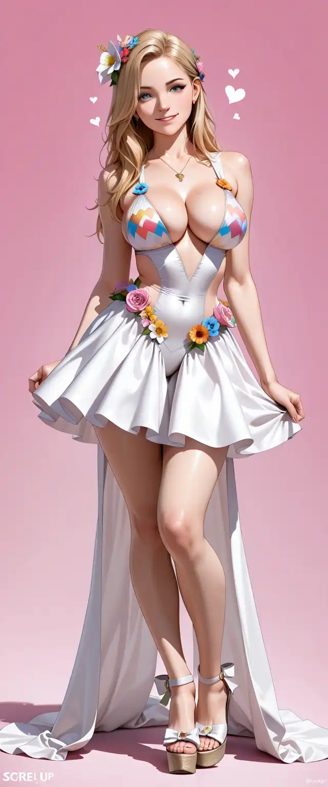 SteinCustom image: score_9, score_8_up, score_7_up, score_6_up, score_5_up, score_4_up, realistic lady, sexy titts, smile, flowers costume,…