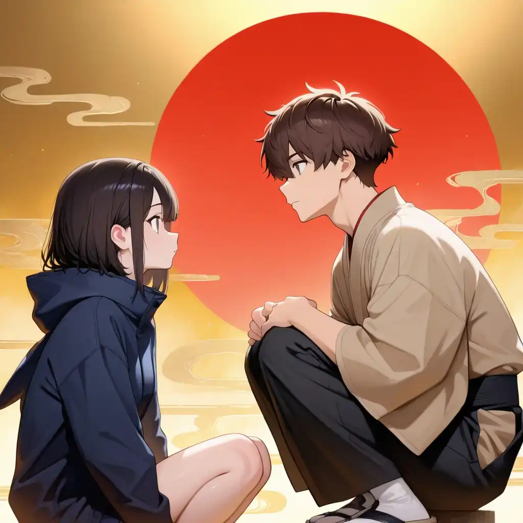 REED_XXX_illustrious_SDXL image: A cool samurai sits on his knees in profile, looks into the distance, thinks