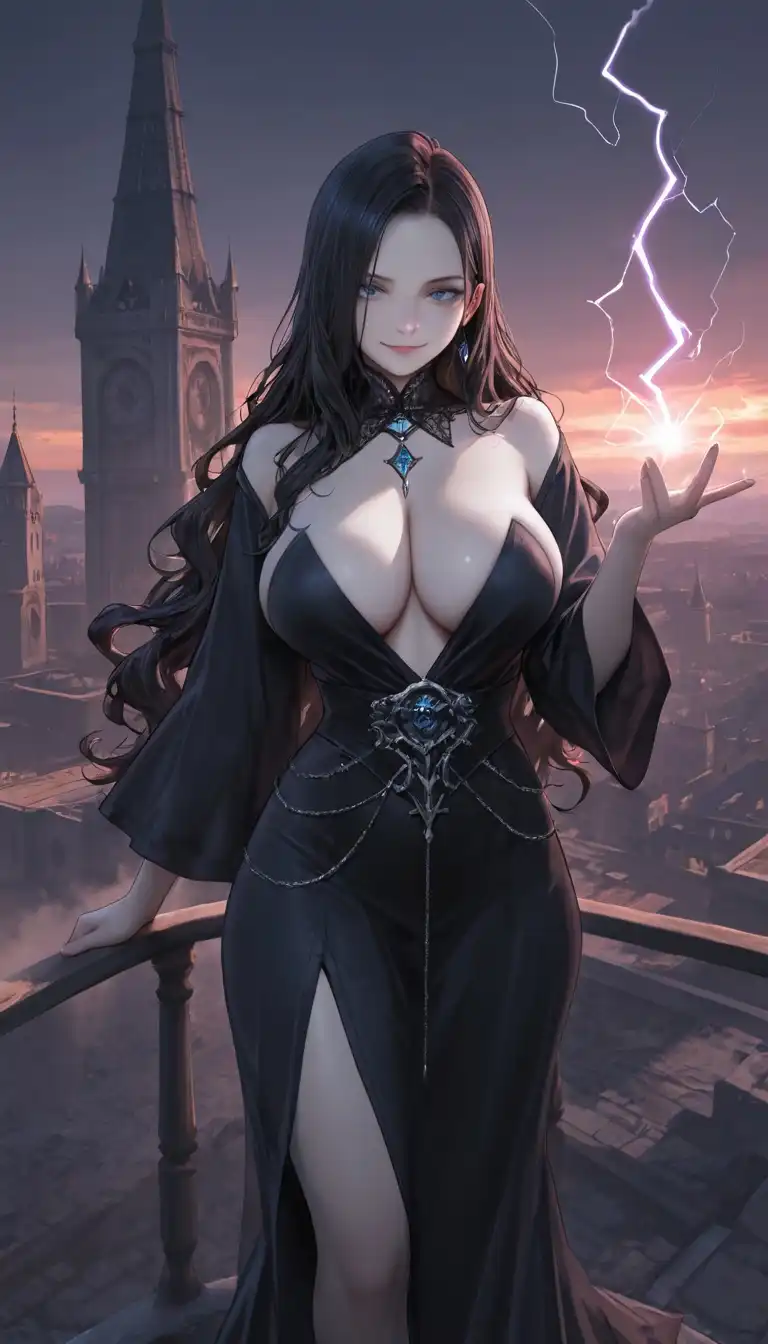 Unholy Desire Mix - Sinister Aesthetic image: goth girl, blue eyes,, black hair, long wavy hair no bangs, very beautiful face with beautiful slender nose, gorgeous li…