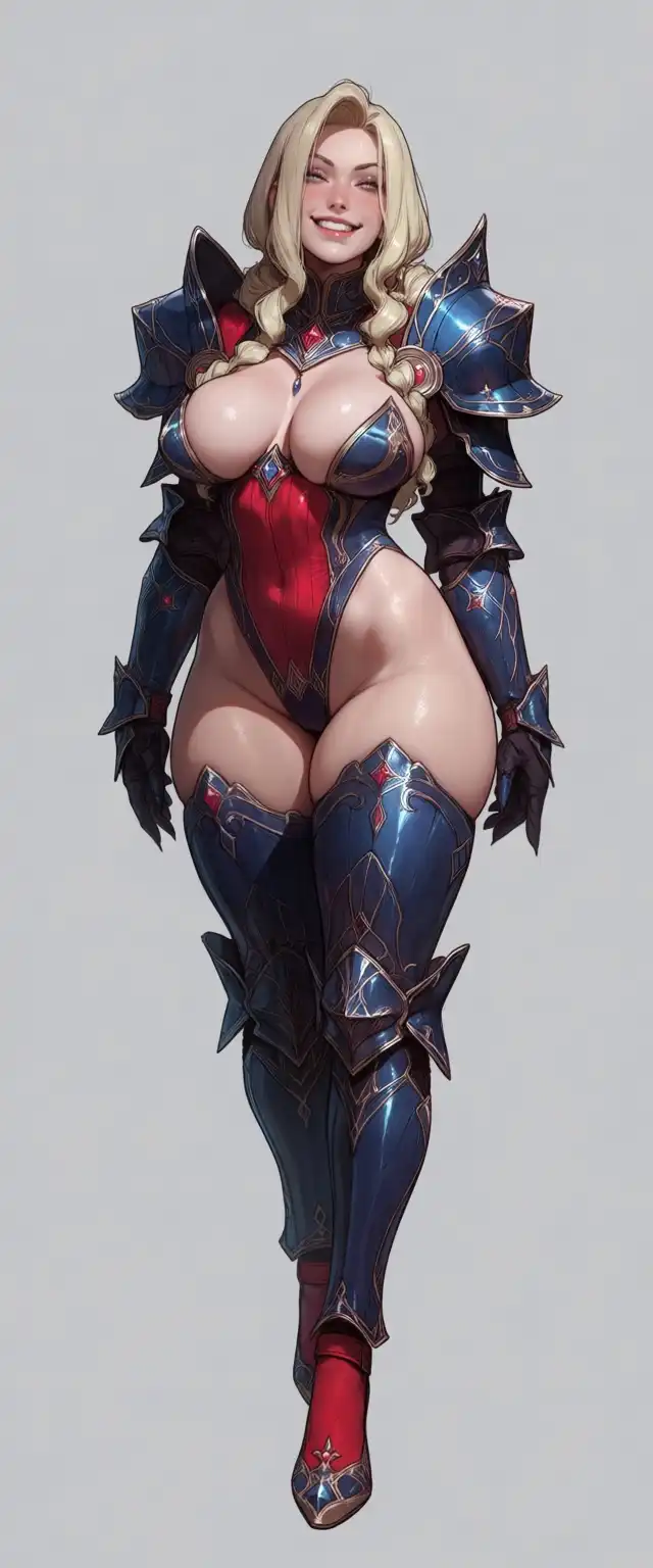 illustraVERSA image: score_9, score_8_up, score_7_up, score_6_up, score_5_up, score_4_up, realistic stile lady marian, neutral background, se…