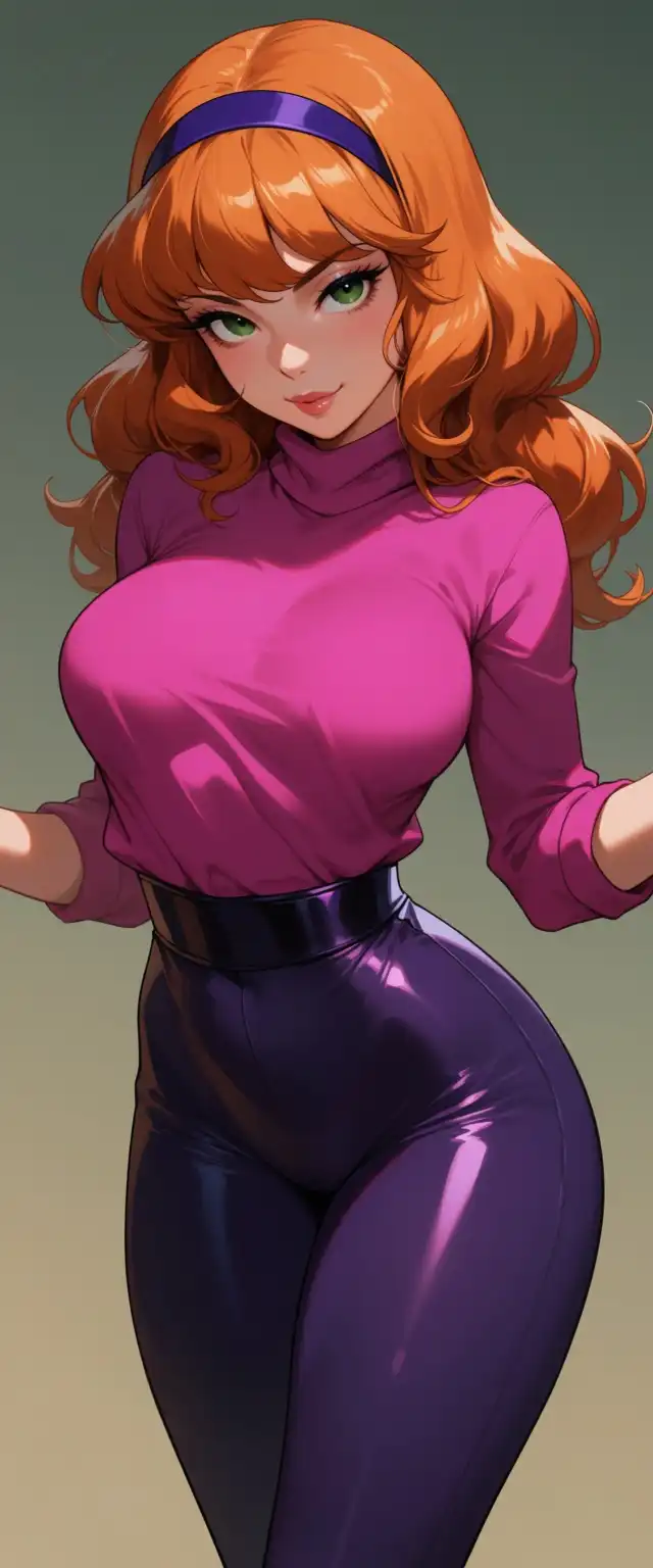 SilvermoonMix-Anima-Evolved image: masterpiece, best quality, score_9, masterpiece, best quality, score_9, absurdres, 1 girl, Daphne Blake (scooby doo), am…